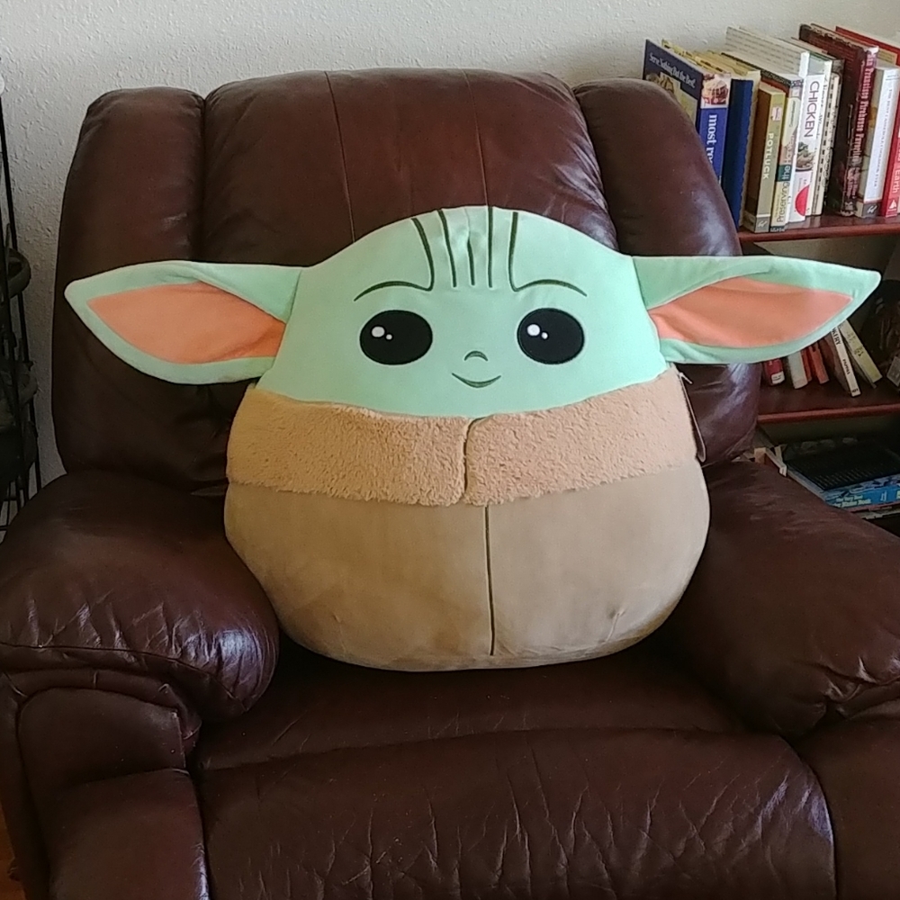 20" Large Baby Yoda Squishmallows Pillow
